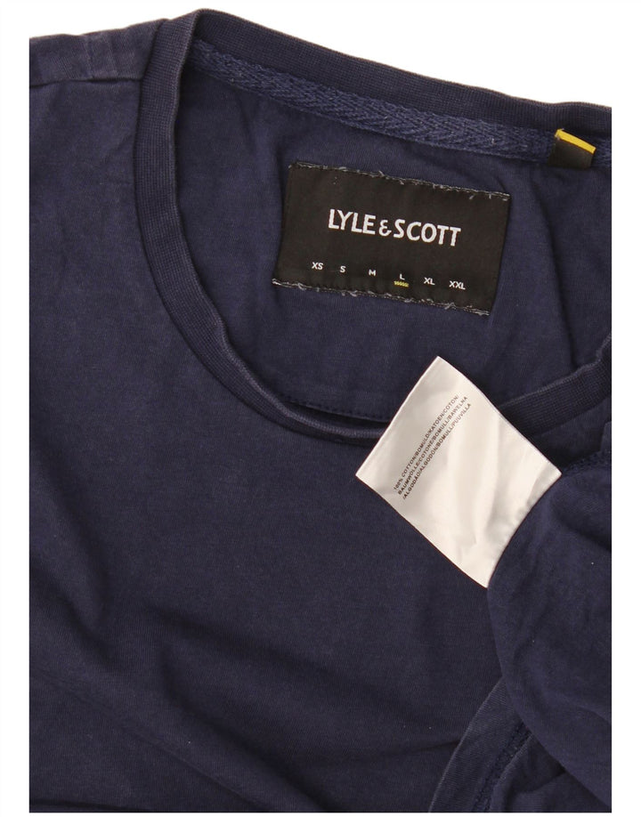 Мужская футболка Lyle & Scott, большой темно-синий хлопок