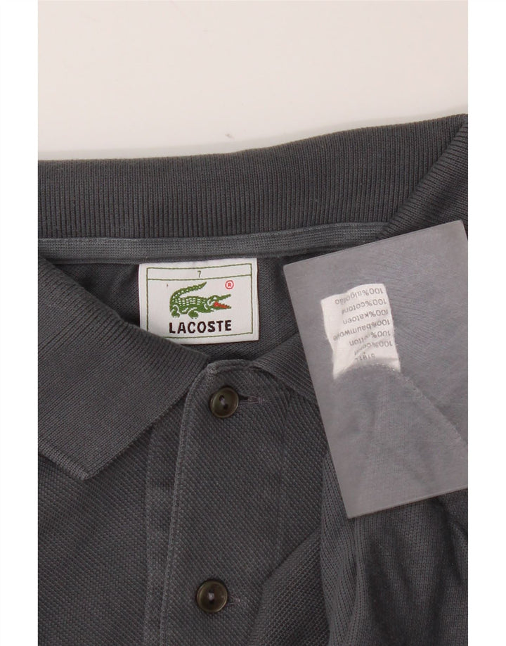 Мужская рубашка-поло Lacoste, размер 7, 2XL, серая, хлопок
