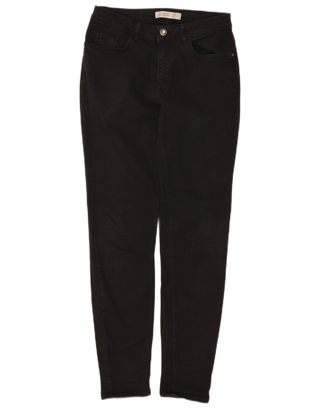 Женские джинсы скинни ZARA EU 38, маленькие W28 L28, черные