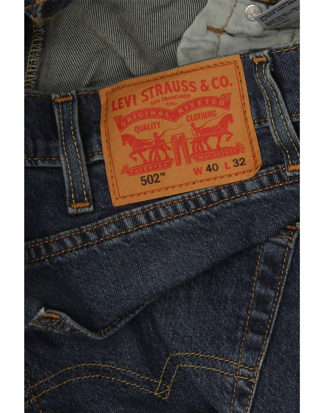 Мужские зауженные джинсы Levi's 502 W40 L32 синие