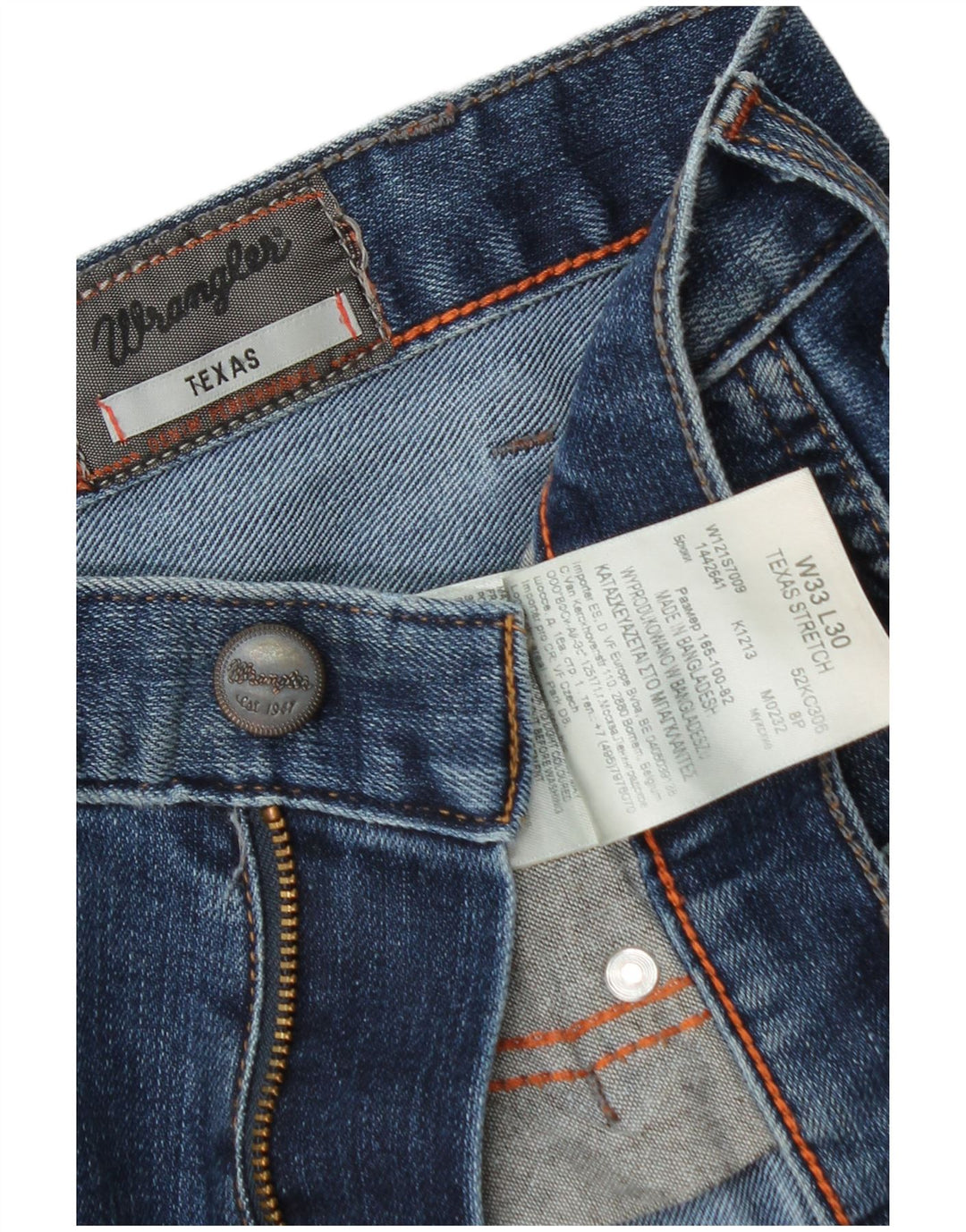 Женские прямые джинсы Wrangler Texas W33 L30, синие, хлопок