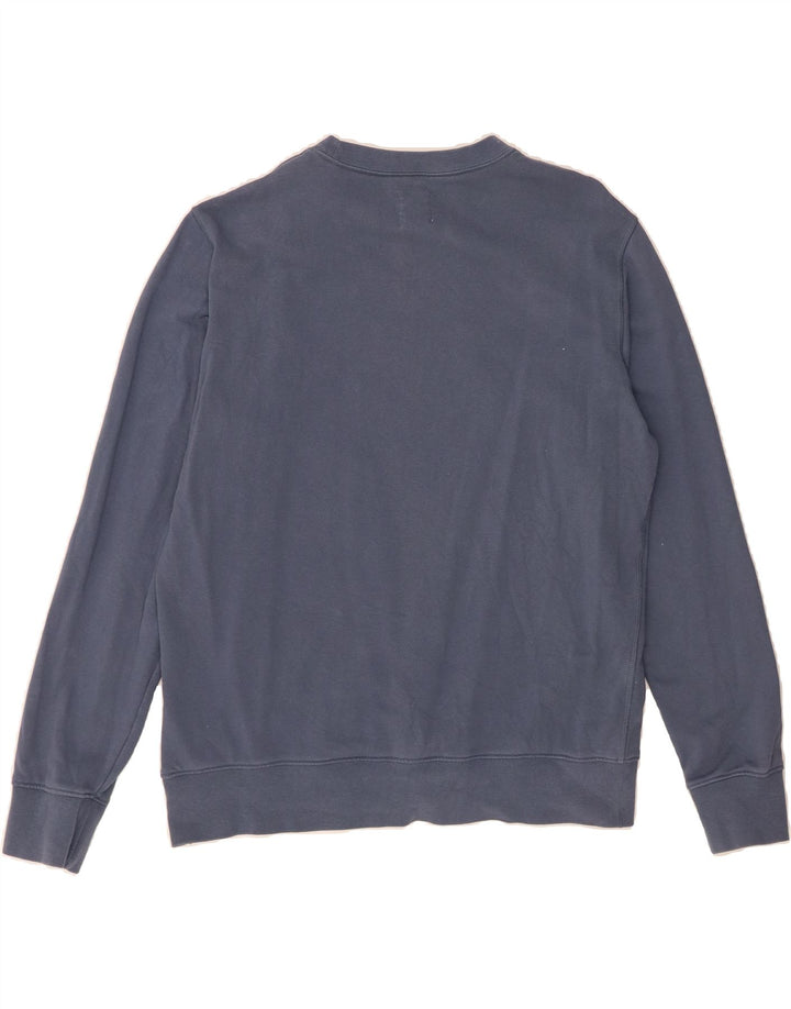 MARKS & SPENCER Mens Sweatshirt Jumper Large Blue Cotton Vintage Marks & Spencer and Second-Hand Marks & Spencer from Messina Hembry 