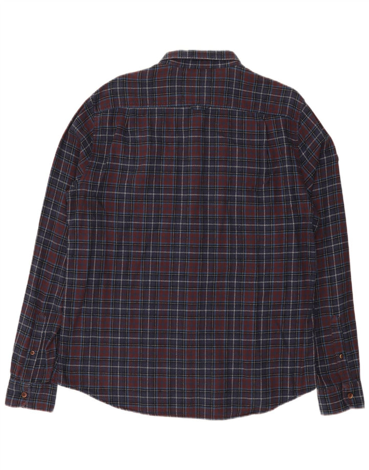 Мужская фланелевая рубашка стандартного кроя Superdry 2XL темно-синяя в клетку