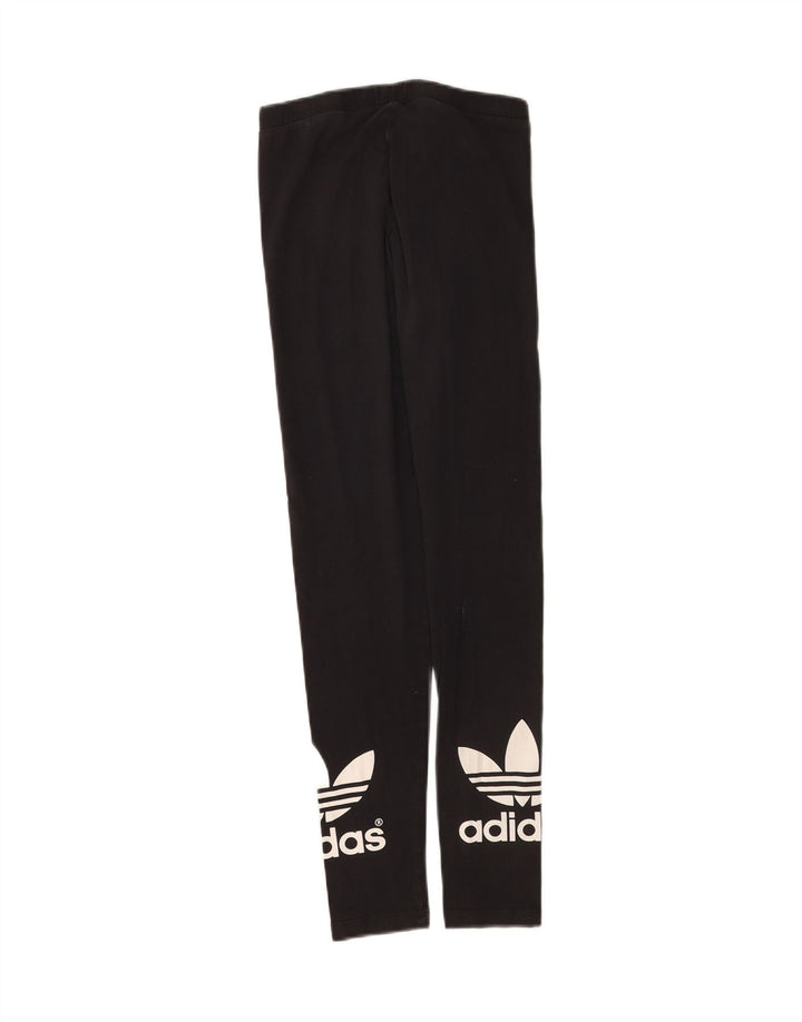 Женские леггинсы с рисунком Adidas UK 8, маленькие черные