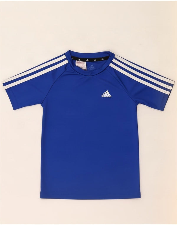 Футболка Adidas для мальчиков Aeroready, топ 7-8 лет, синий полиэстер