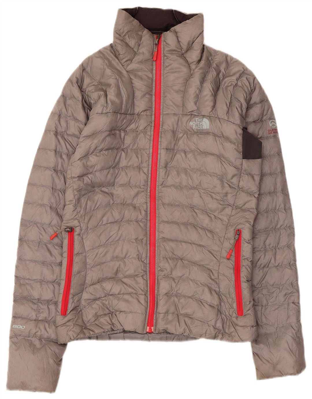 Женская стеганая куртка The North Face UK 6 XS Серая с цветными блоками