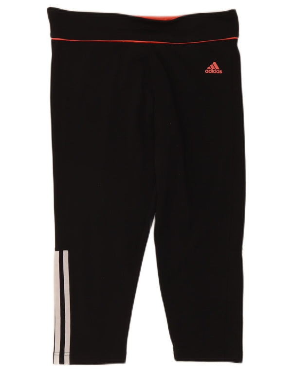 Женские леггинсы-капри Adidas Climalite UK 12/14, средний черный полиэстер