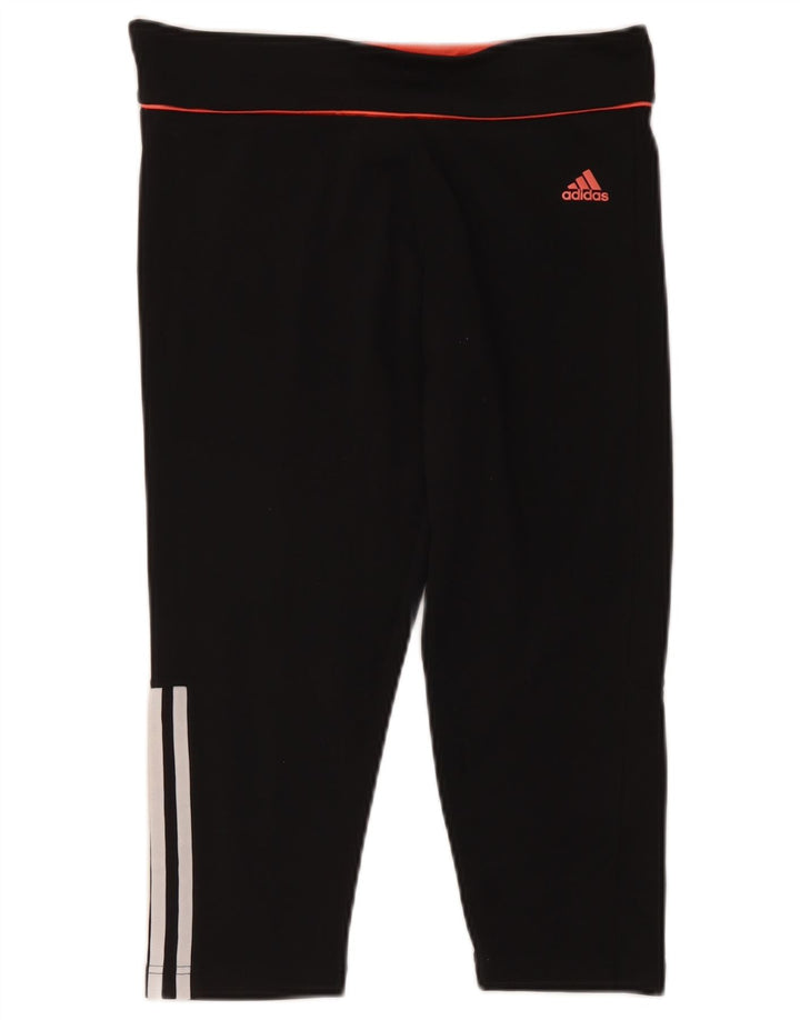 Женские леггинсы-капри Adidas Climalite UK 12/14, средний черный полиэстер