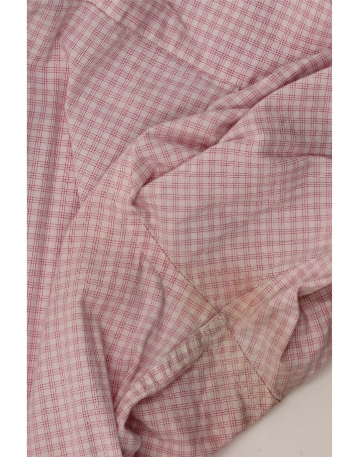 TOMMY HILFIGER Mens Custom Fit Shirt Medium Pink Check Cotton Vintage Tommy Hilfiger and Second-Hand Tommy Hilfiger from Messina Hembry 