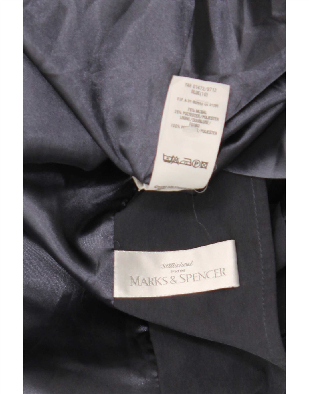 Женский оверсайз-тренч Marks & Spencer UK 10, маленький темно-синий из модала