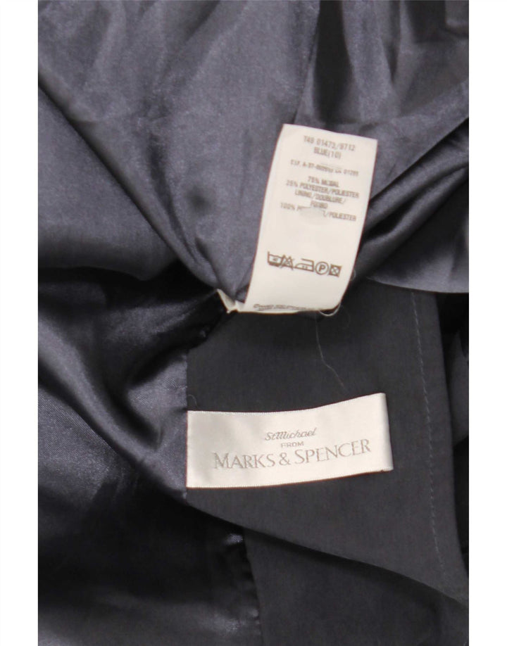 Женский оверсайз-тренч Marks & Spencer UK 10, маленький темно-синий из модала