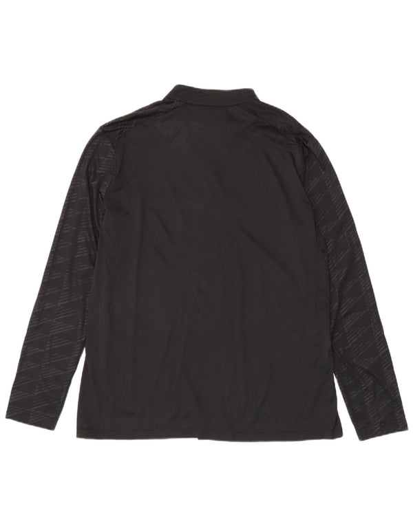 Женский топ ADIDAS Aeroready с воротником на молнии и длинным рукавом UK 20/22 XL, черный