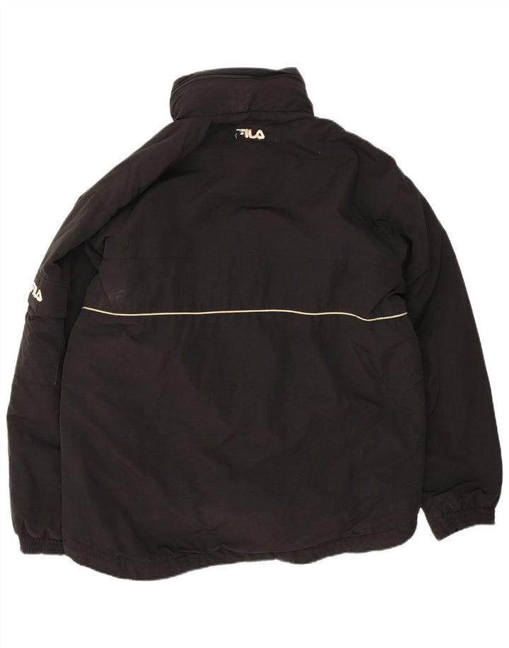 Мужская утепленная куртка Fila UK 40, большая, черная, полиамид