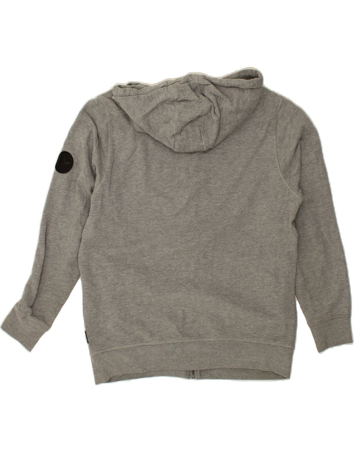 FIRETRAP Womens Zip Hoodie Sweater UK 16 Large Grey Cotton Vintage Firetrap and Second-Hand Firetrap from Messina Hembry 