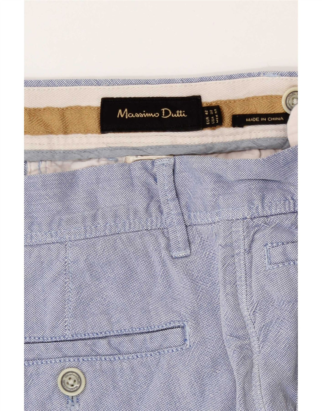 Мужские шорты чинос Massimo Dutti EU 42, большие W32, синие, хлопок