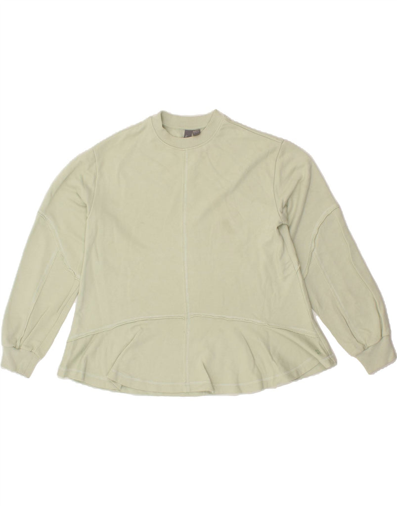 SWEATY BETTY Womens Oversized Sweatshirt Jumper UK 10 Small Green Cotton Vintage Sweaty Betty and Second-Hand Sweaty Betty from Messina Hembry 