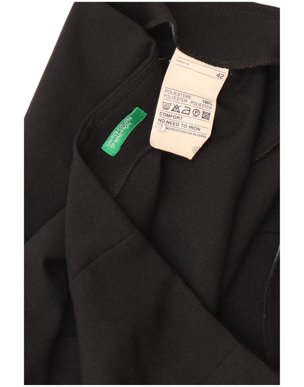 Benetton Женская мини-юбка IT 42 Medium W30 Черная полиэстер