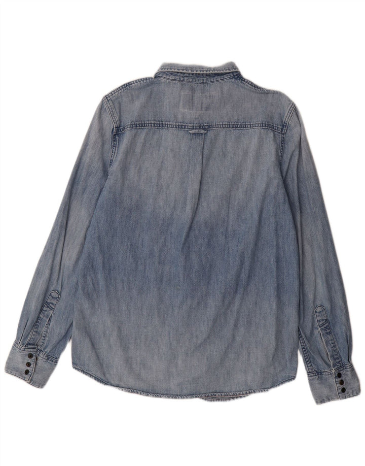Мужская джинсовая рубашка Superdry XL, синяя, хлопок