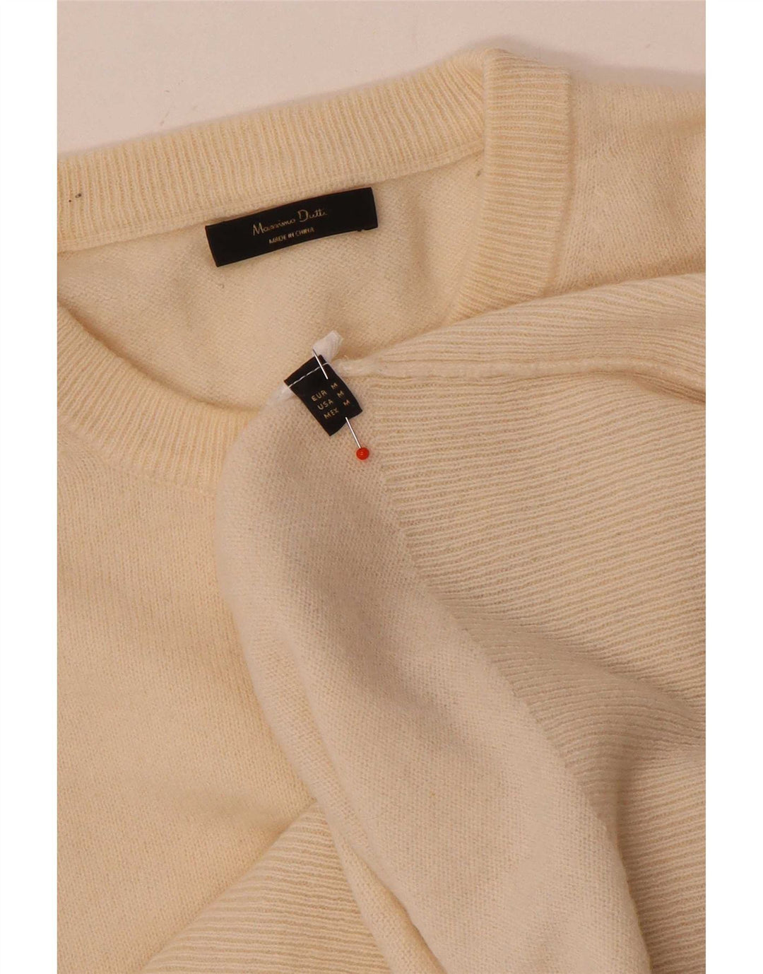 Женский джемпер с круглым вырезом Massimo Dutti UK 14, средний бежевый