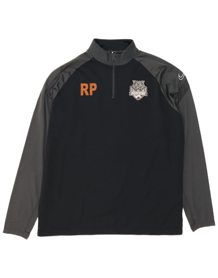 Мужской пуловер NIKE Dri Fit с графическим принтом, спортивный костюм XL, черный с цветными блоками