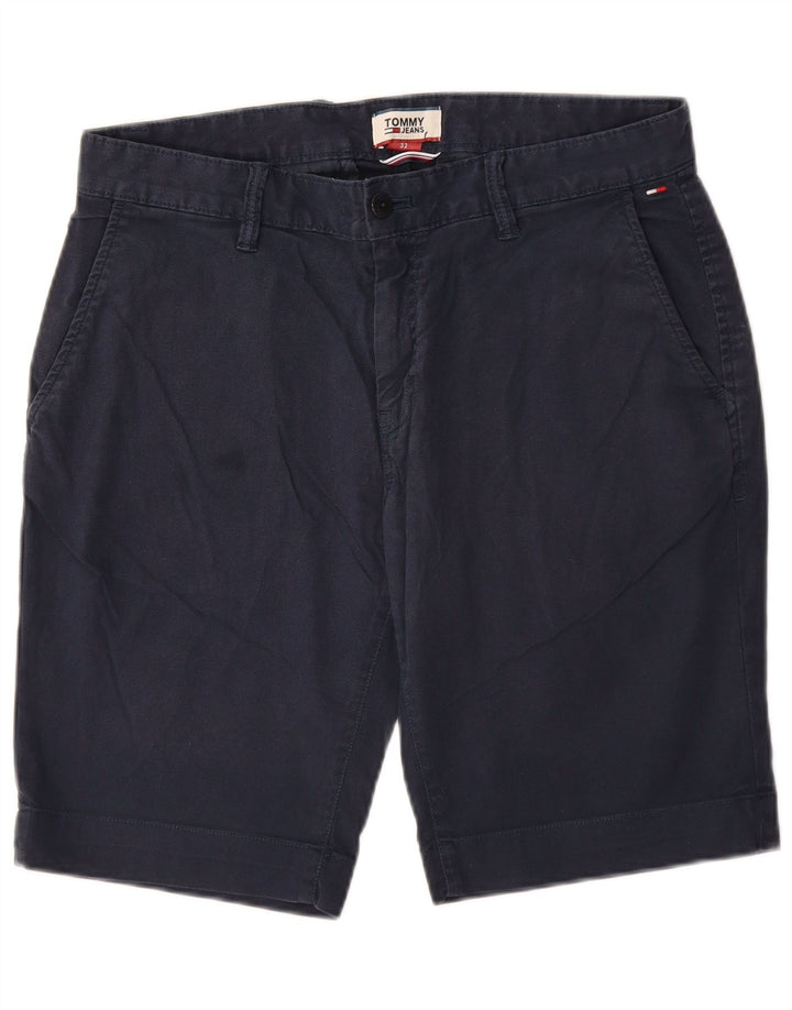 TOMMY HILFIGER Mens Chino Shorts W32 Medium Navy Blue Cotton