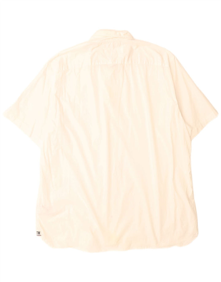 Мужская рубашка с коротким рукавом Tommy Hilfiger 2XL, белый хлопок