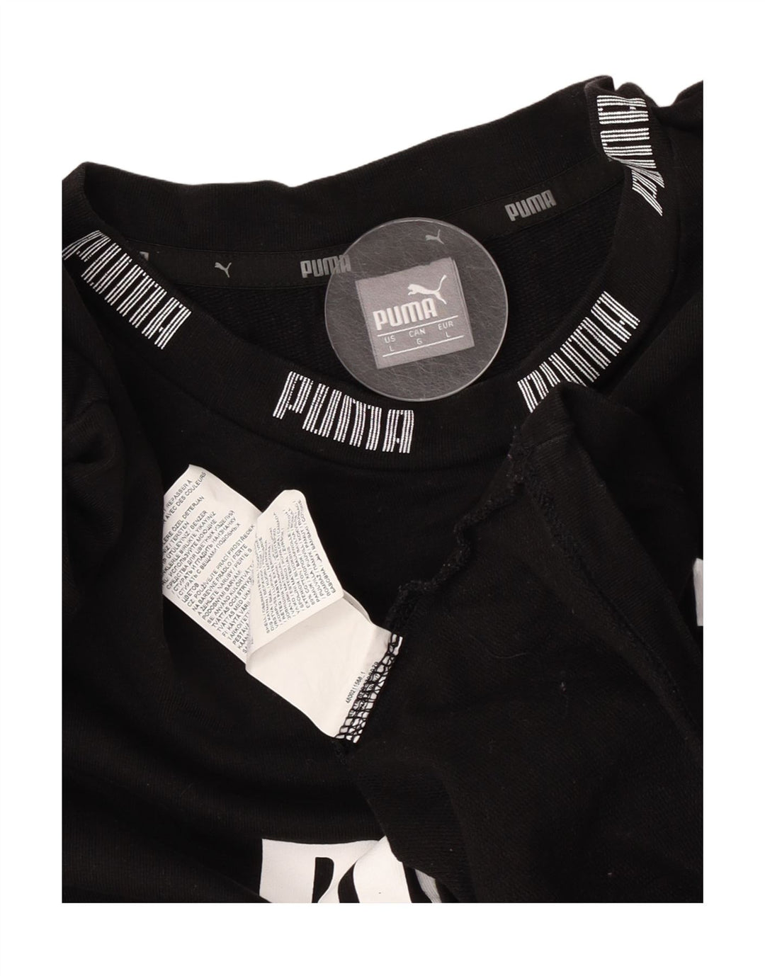 Мужская футболка с рисунком Puma, большая черная хлопковая рубашка