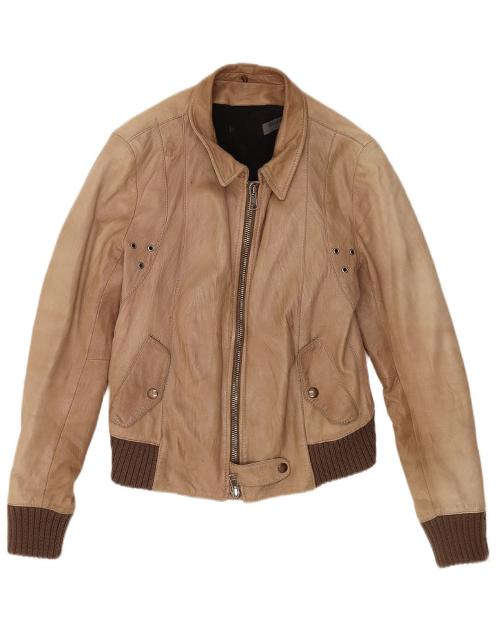 МЕЧ. 6.6.44 Куртка женская кожаная IT 44 Medium Brown Leather