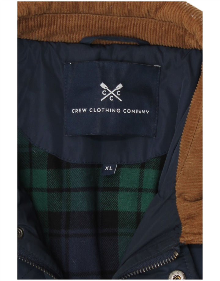 Мужская стеганая куртка Crew Clothing UK 42 XL, темно-синий полиэстер