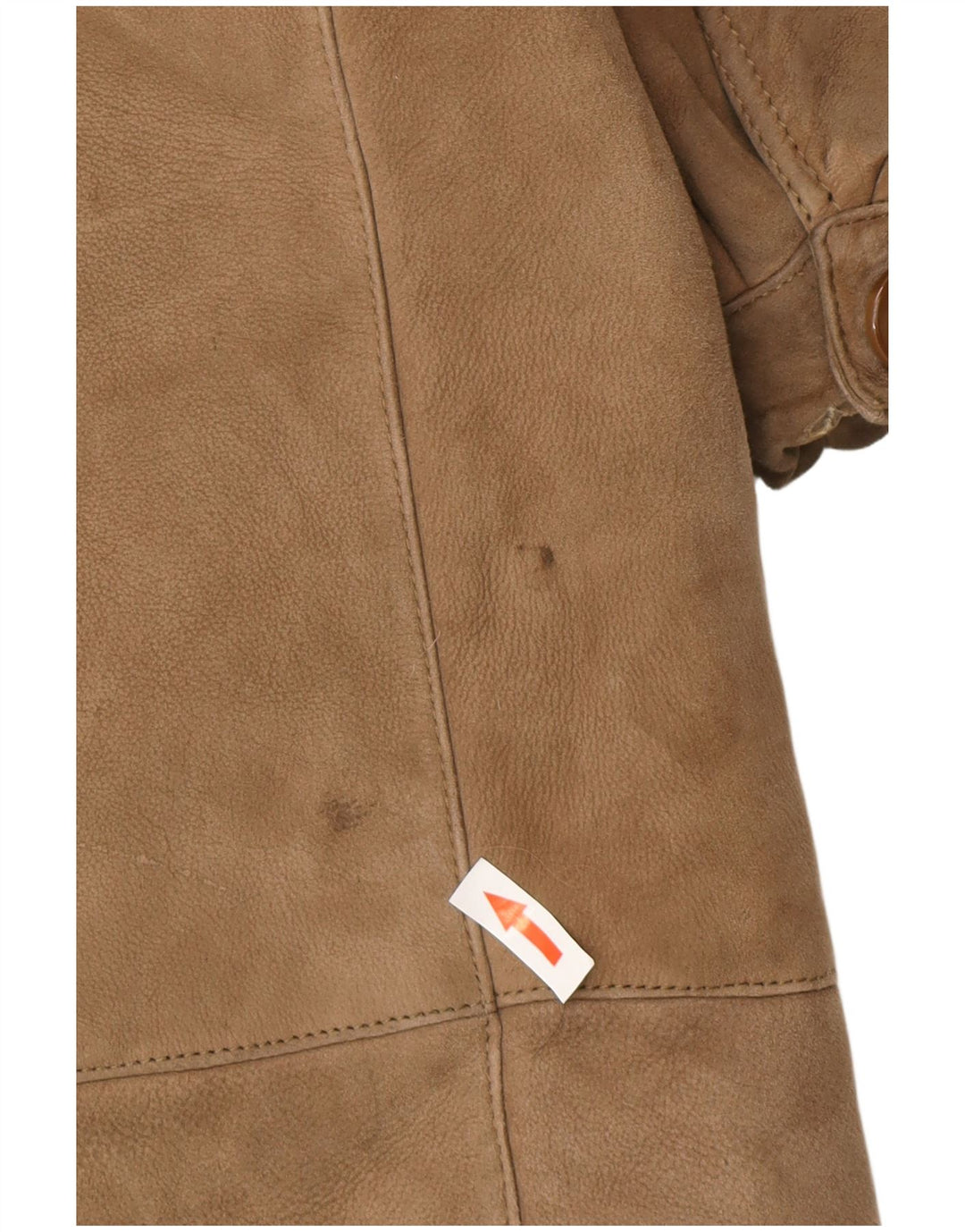 Винтажная женская дубленка оверсайз UK 10, маленький коричневый цвет