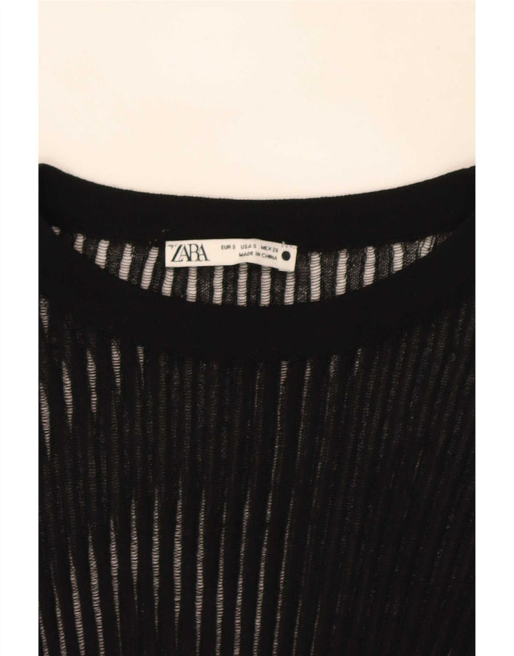 Женский топ Zara с длинным рукавом UK 8, маленький черный