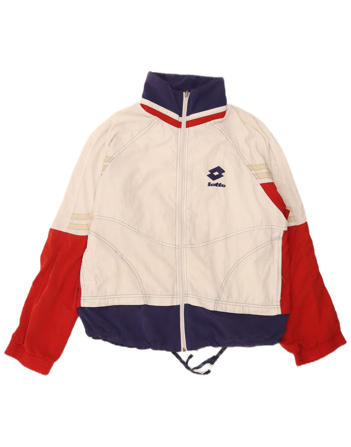 LOTTO Мужской спортивный костюм Top Jacket IT 50 Medium White Colourblock
