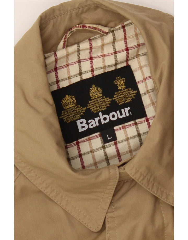 Мужской тренч Barbour UK 40, большой бежевый хлопок
