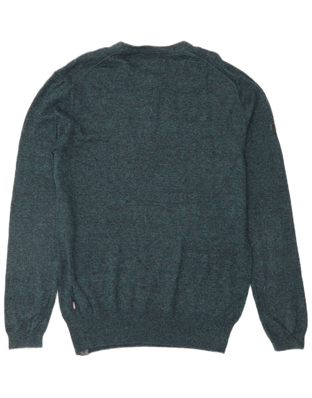 SUPERDRY Мужской джемпер с круглым вырезом, маленький синий хлопковый свитер в крапинку