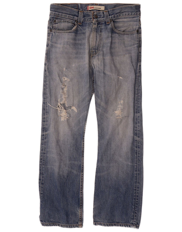 Мужские прямые джинсы стандартного кроя Levi's 506 W31 L29, синий хлопок
