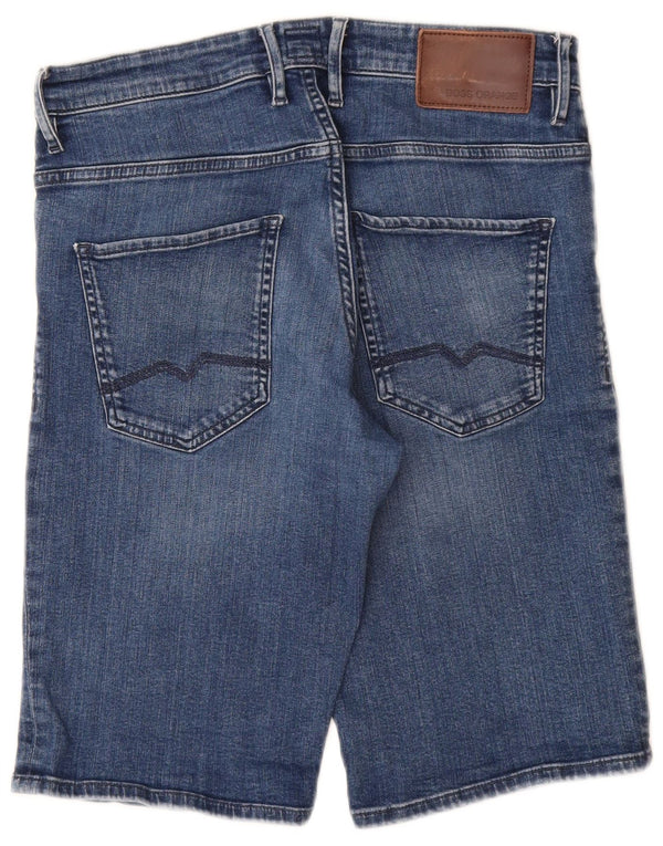 Мужские джинсовые шорты Hugo Boss W33, средний синий хлопок