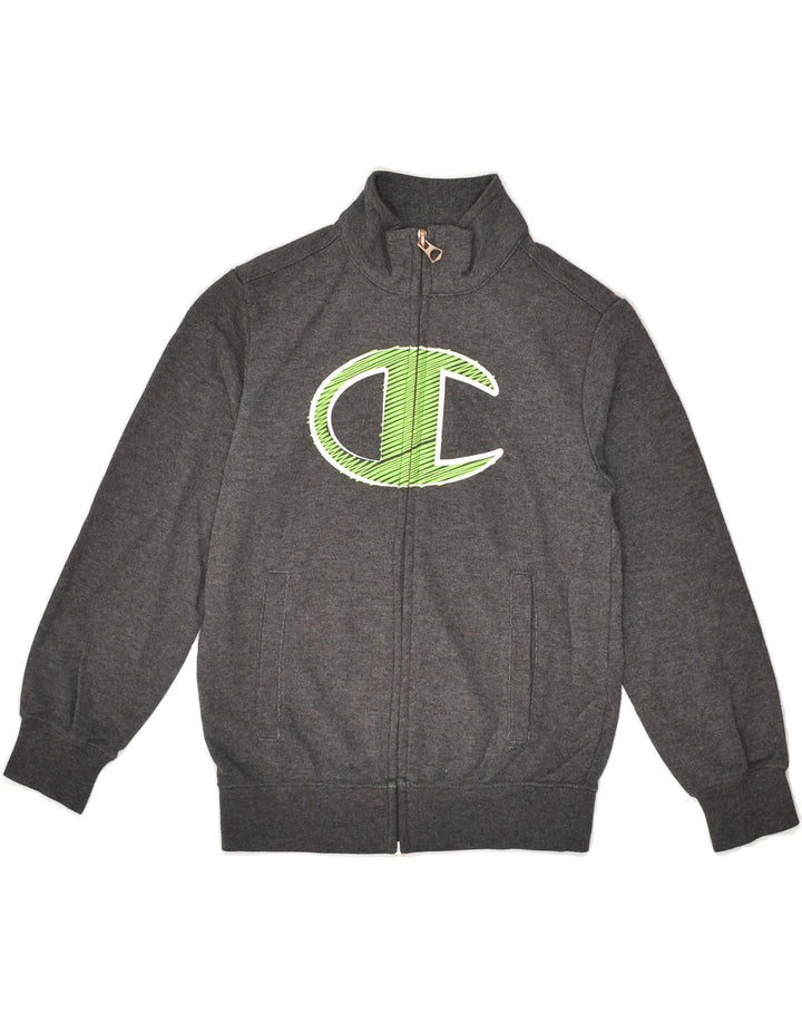 CHAMPION Boys Graphic Tracksuit Top Jacket 5-6 Years XS Grey Cotton | Vintage Champion | Thrift | Second-Hand Champion | Used Clothing | Messina Hembry 
