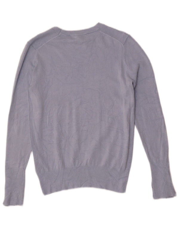 Женский свитер с вырезом «лодочка» Zara UK 12, средний синий вискоза