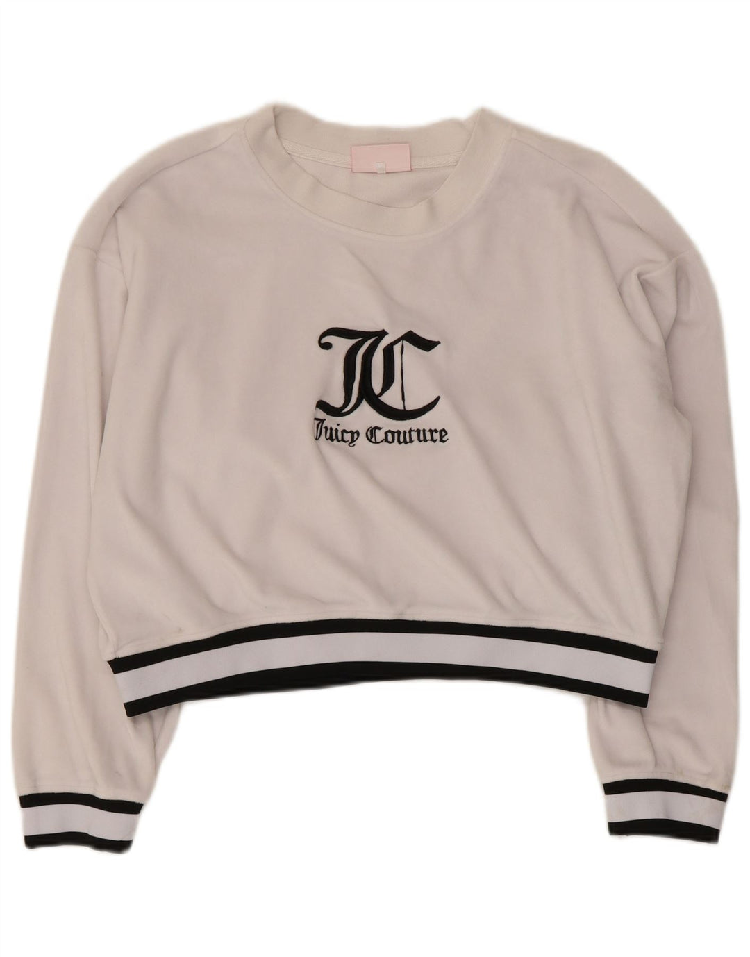 JUICY COUTURE Женский укороченный свитер с рисунком UK 16, большой белый