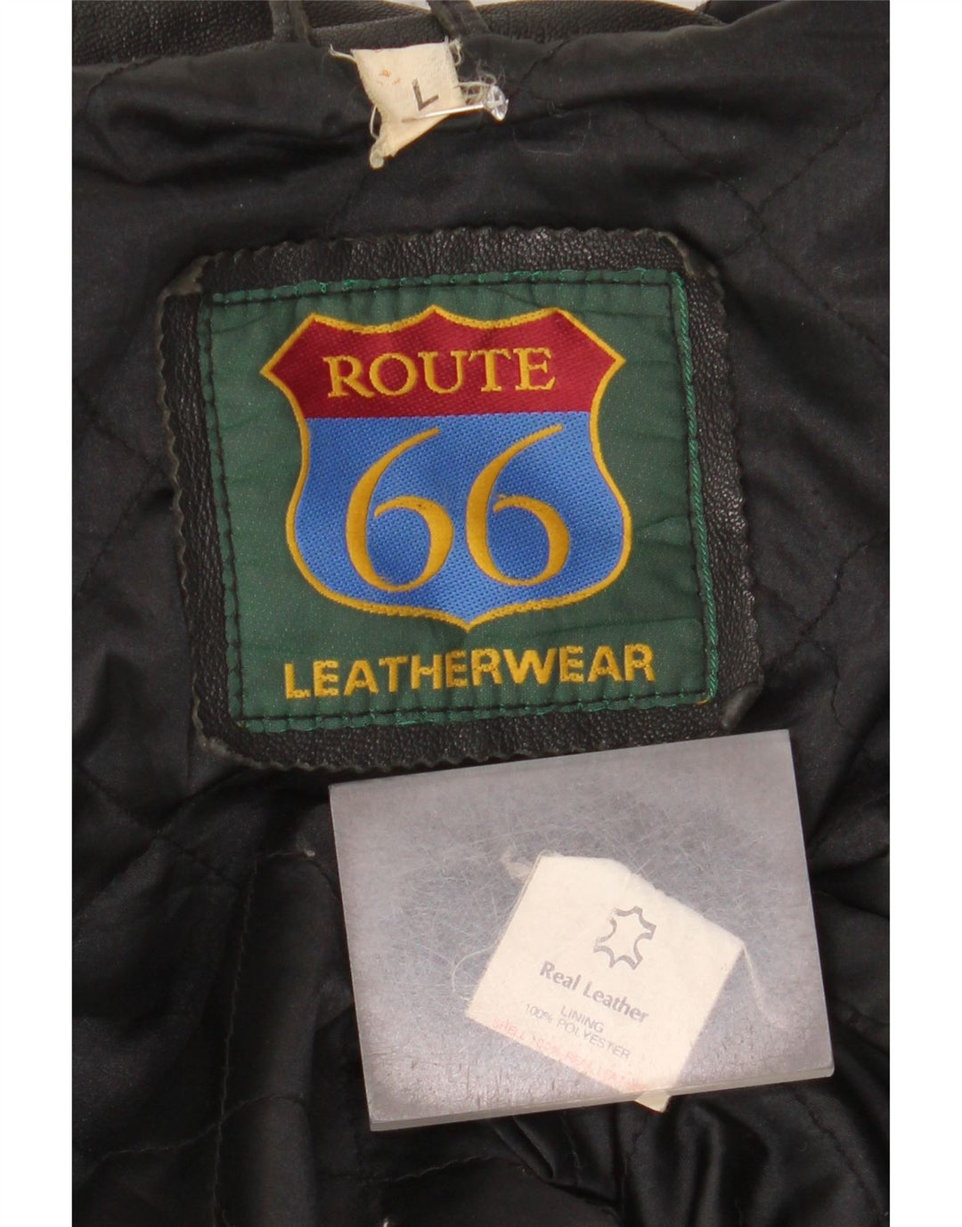 Мужская кожаная куртка Route 66 UK 40, большая черная кожа