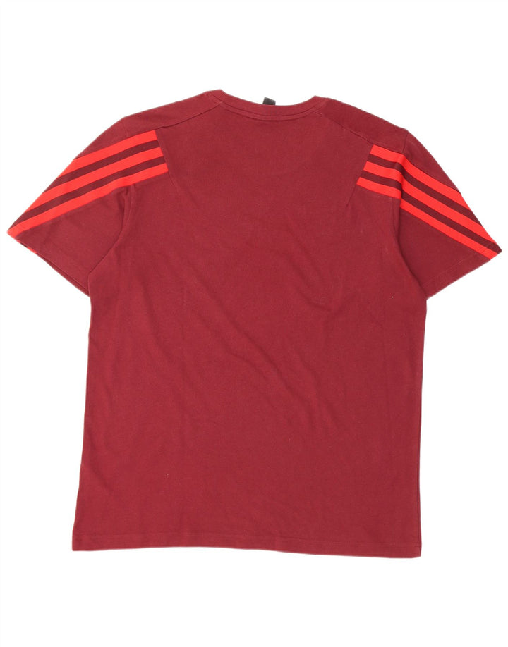 Мужская футболка ADIDAS Primegreen из хлопка среднего темно-бордового цвета