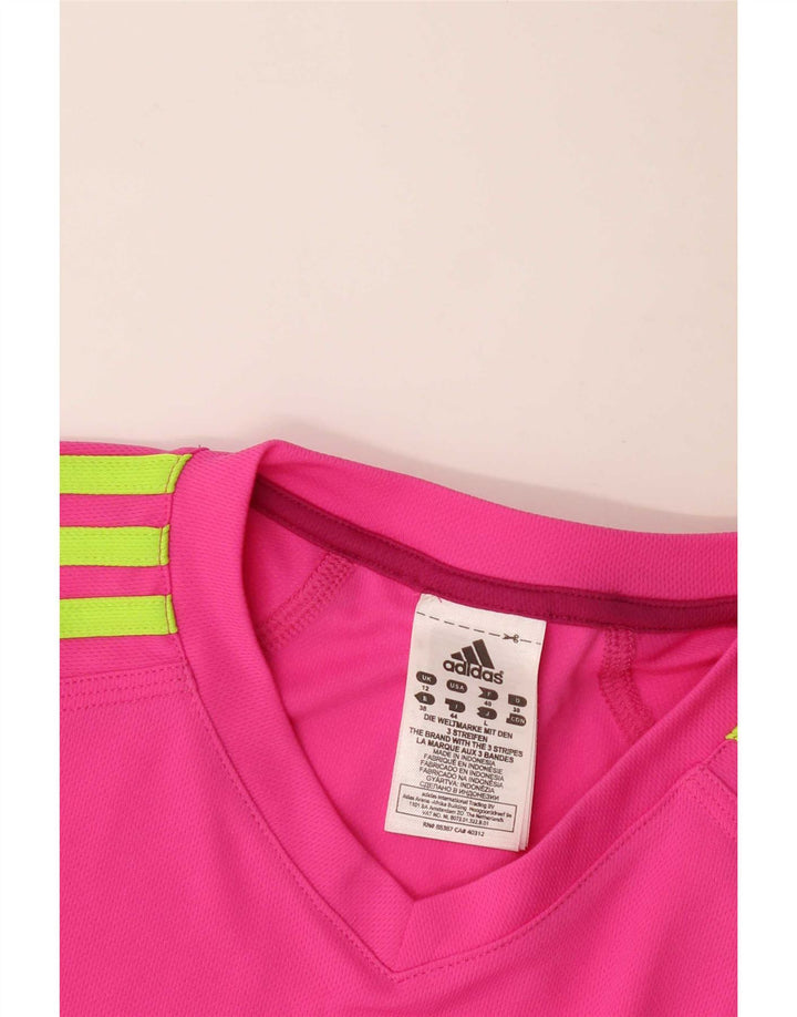 Женская футболка Adidas Top UK 12, средний розовый полиэстер