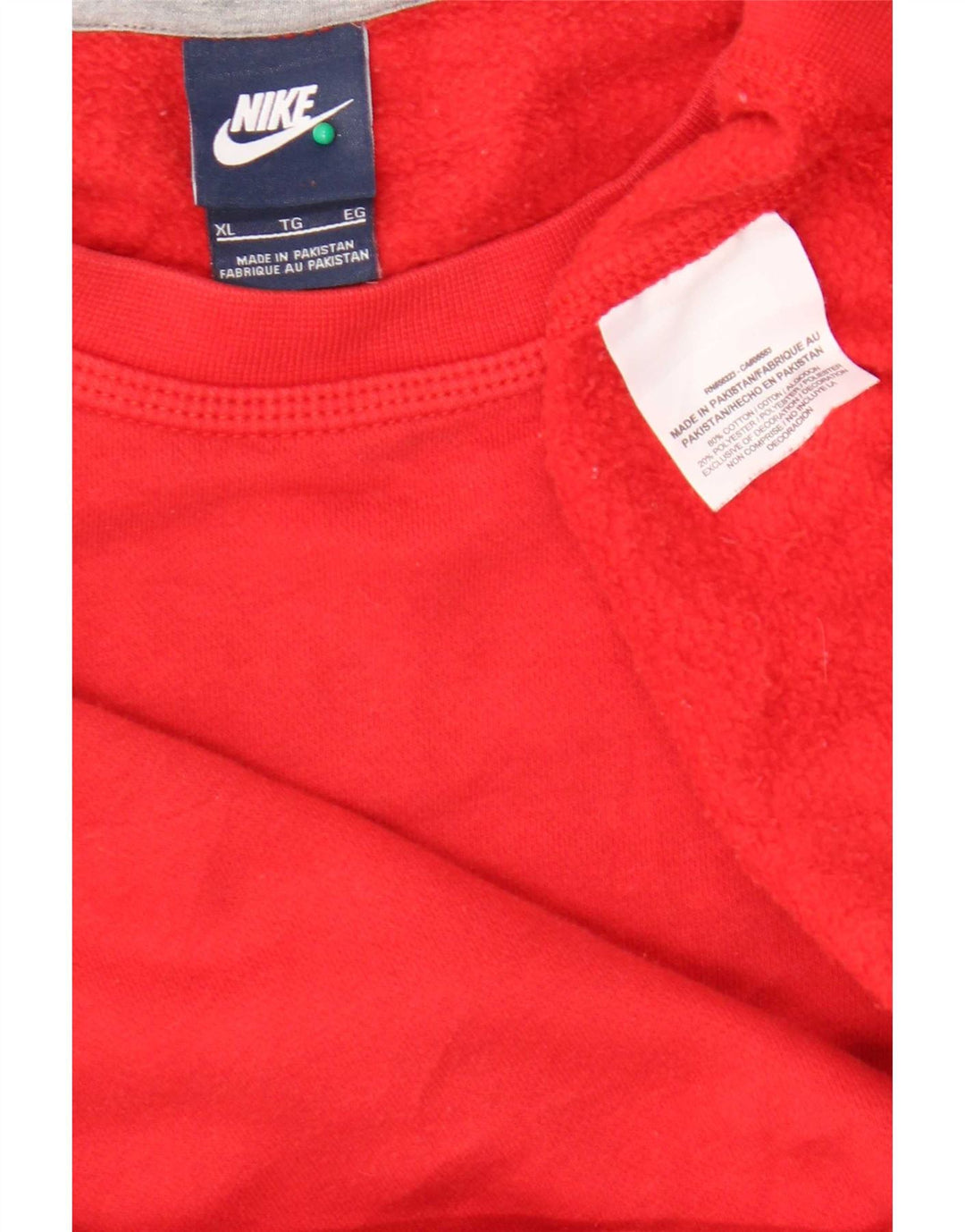 Мужской свитшот Nike Jumper XL, красный, хлопок с цветными блоками