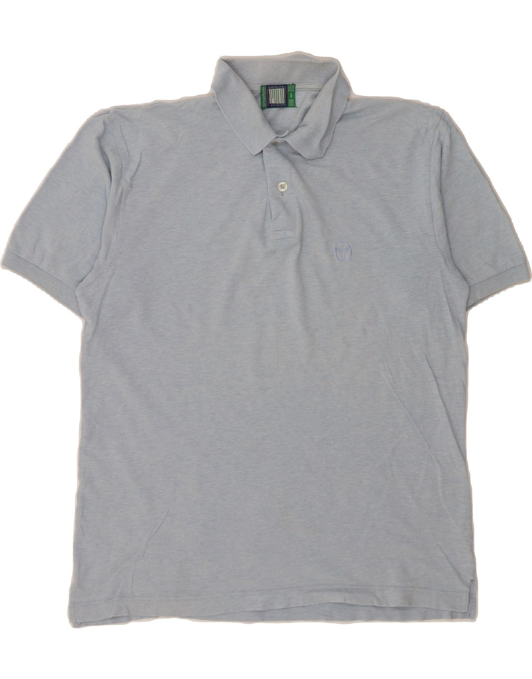 SERGIO TACCHINI Mens Polo Shirt Large Blue Vintage Sergio Tacchini and Second-Hand Sergio Tacchini from Messina Hembry 