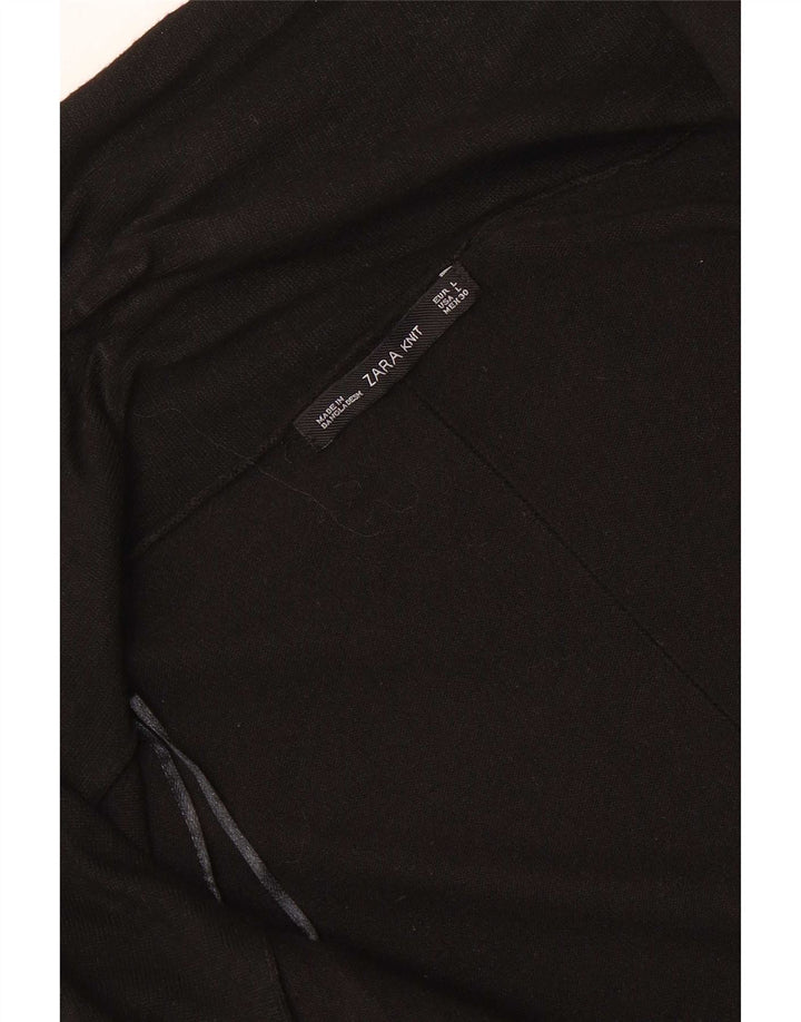 Женский открытый кардиган Zara UK 14, большой черный