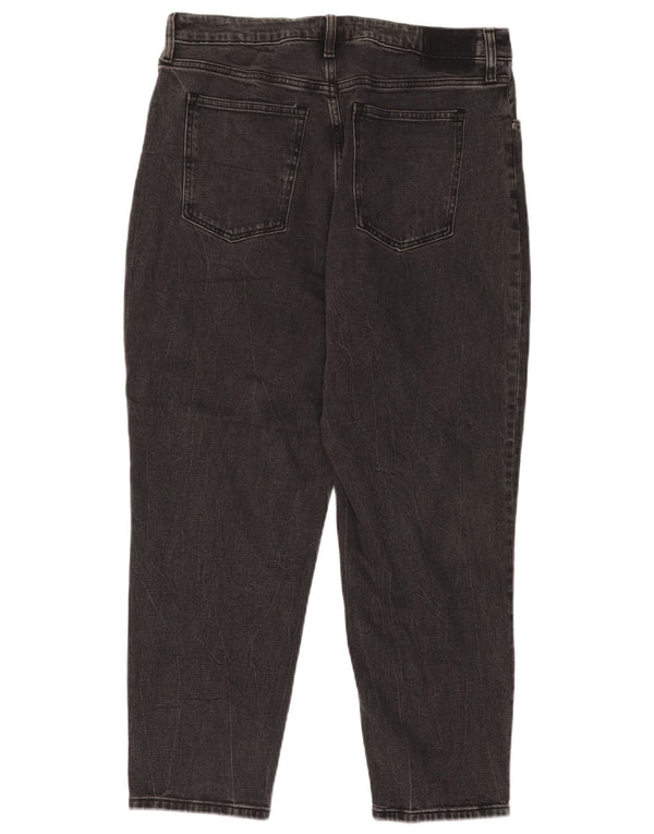 Женские зауженные джинсы Abercrombie & Fitch для мам США 14 XL W32 L27, черные