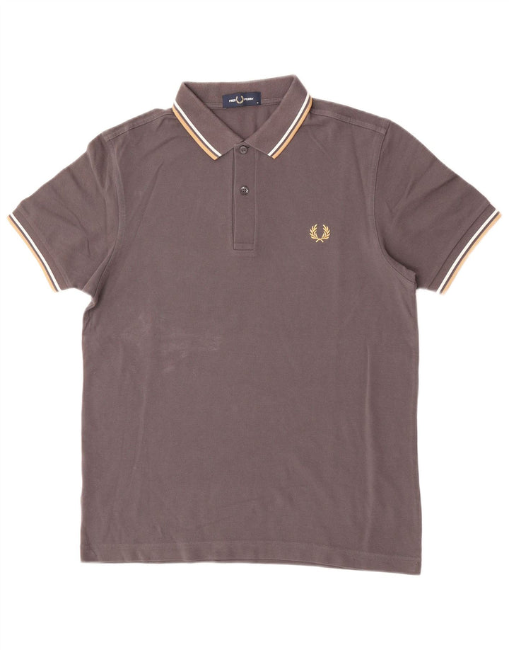 Мужская рубашка-поло Fred Perry, хлопок среднего серого цвета