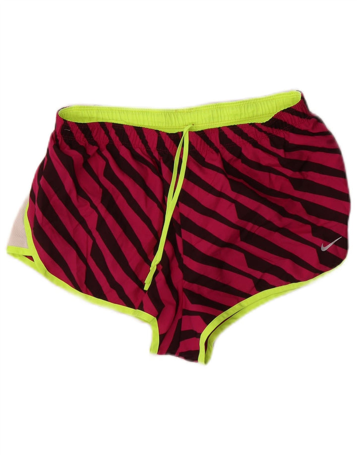 Женские спортивные шорты Nike Dri Fit UK 14, средний полиэстер в розовую полоску