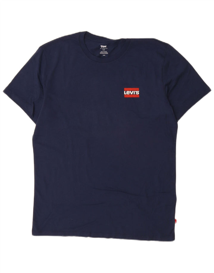 Мужская тонкая футболка Levi's, большой темно-синий хлопок