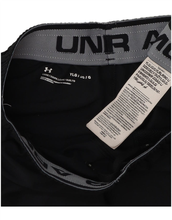 Спортивные шорты Under Armour для мальчиков 11–12 лет, большие черные из полиэстера